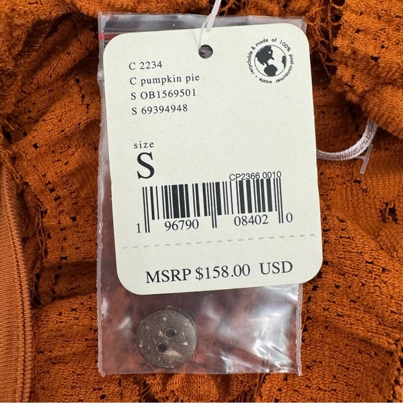 NWT Free People's shayla lace mini dress size S Pumpkin $ 158 - Picture 9 of 16